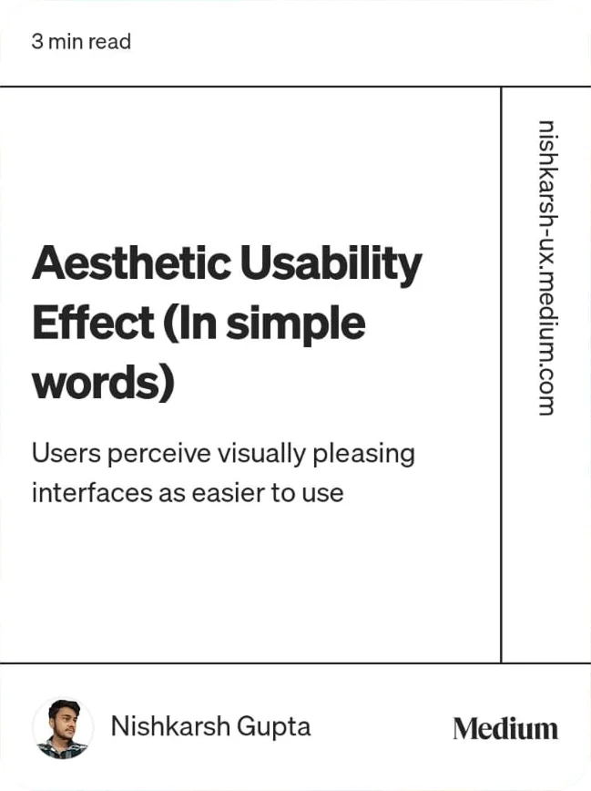 Aesthetic Usability Effect